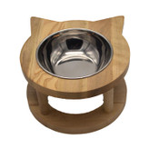 ظرف آب و غذای چوبی پرس پت سایز کد W5