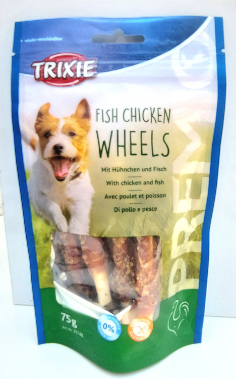 تشویقی میله ای تریکسی با دورپیچ گوشت مرغ و ماهی ۱۰ عددی