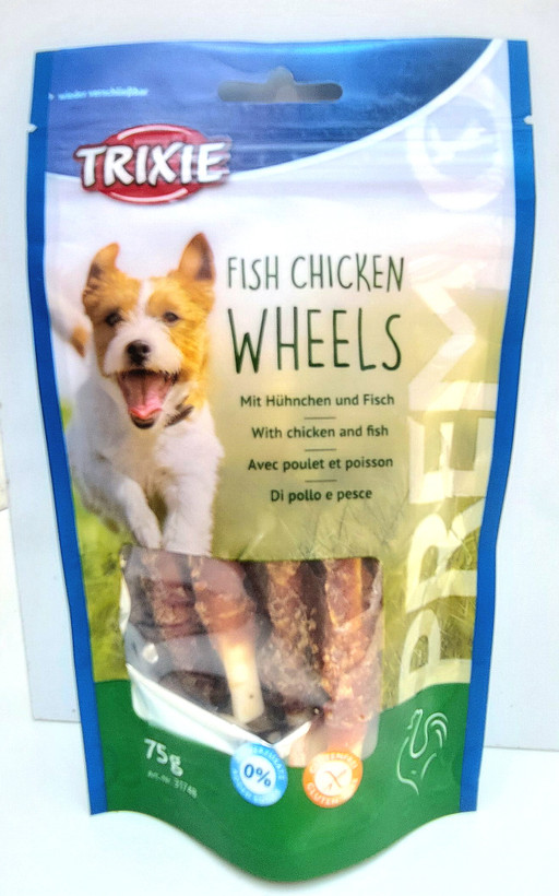 تشویقی میله ای تریکسی با دورپیچ گوشت مرغ و ماهی ۱۰ عددی